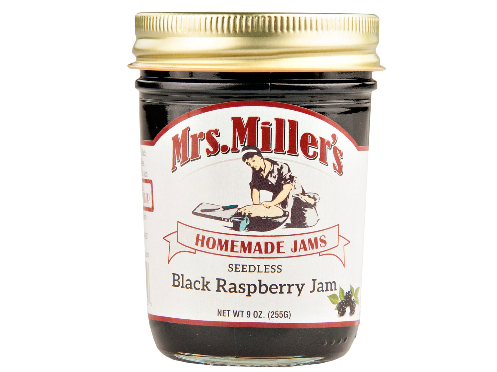 Mrs. Miller's Seedless Black Raspberry Jam 9 oz Jar