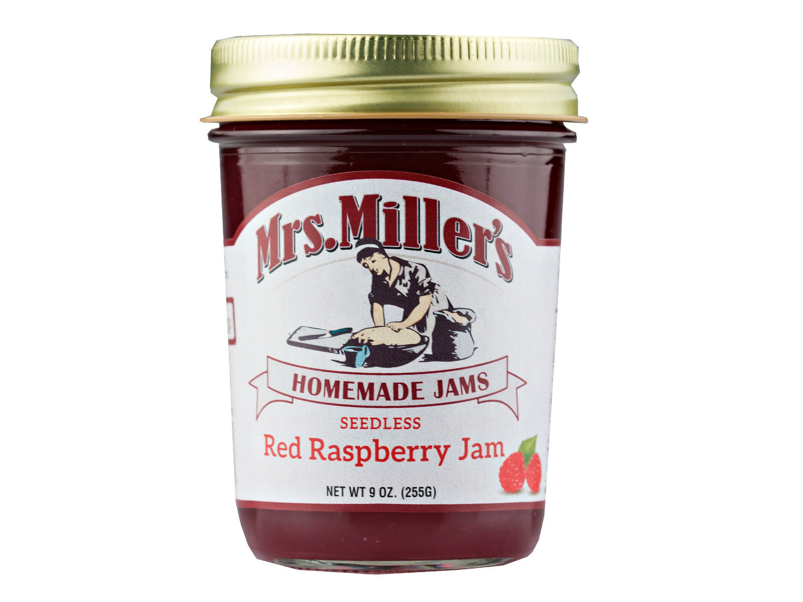 Mrs. Miller's Seedless Red Raspberry Jam 9 oz Jar