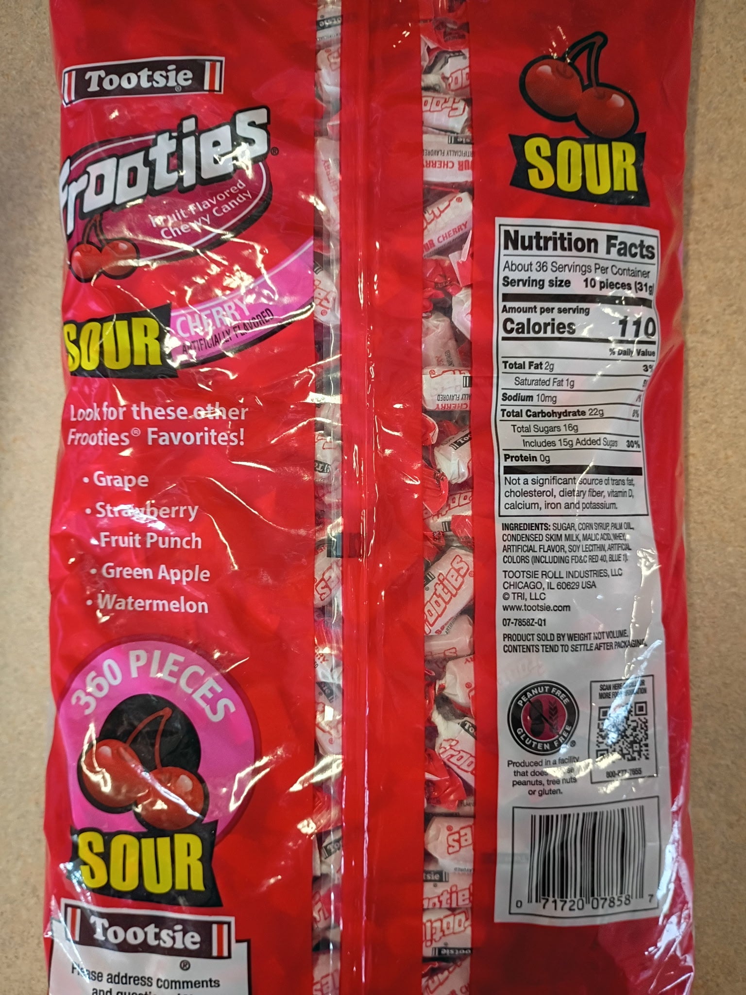Tootsie Roll Frooties Sour Cherry - 38.8 oz Bag