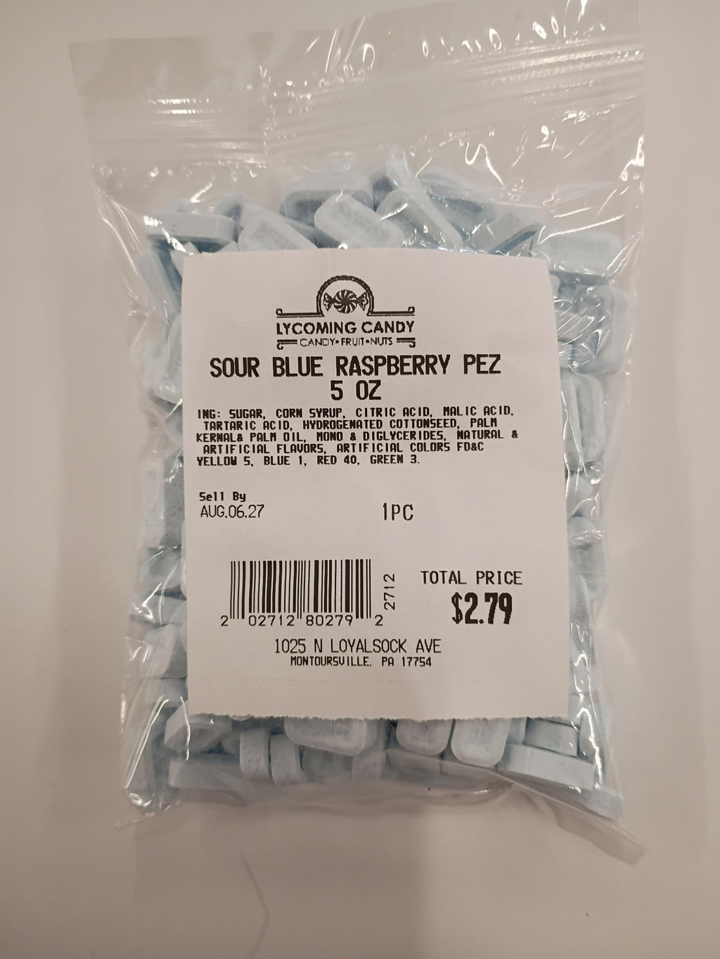 Sour Blue Raspberry PEZ Candy