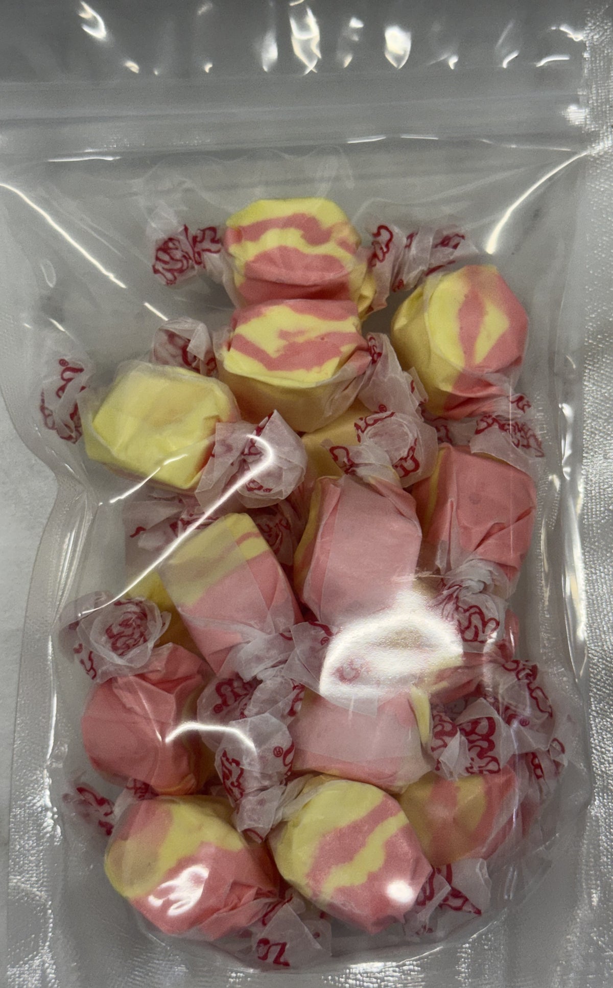 Strawberry Banana Salt Water Taffy 5 oz Bag