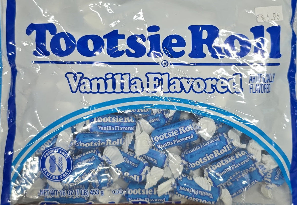 Vanilla Flavored Tootsie Rolls 16 oz Bag