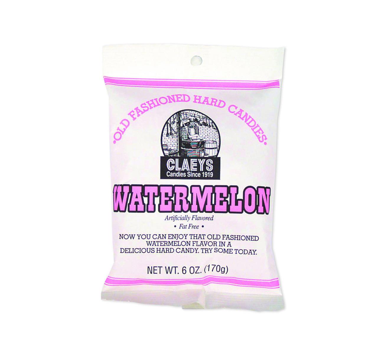 Claey's Old Fashioned Sanded Watermelon Drops Candy - 6 oz Bag