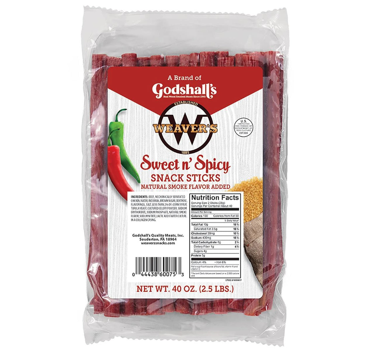 Weaver's Sweet n' Spicy Snack Sticks 2.5lb Bag